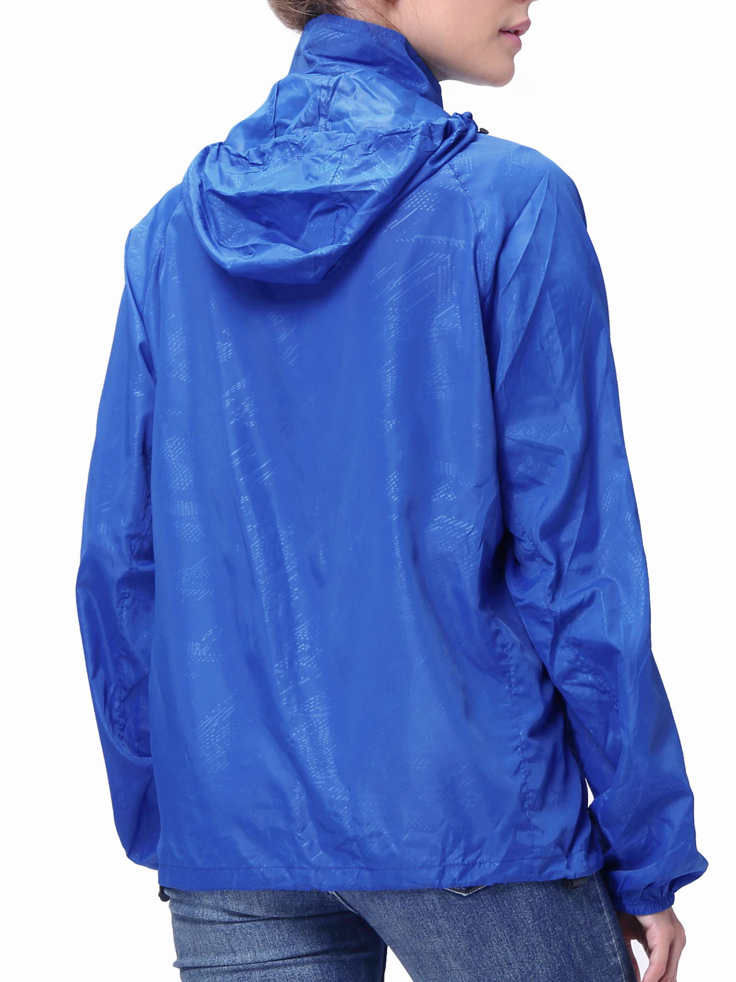 FOCUSSEXY Women's Hooded Rain Jacket Waterproof Windbreaker Hooded Rain Outdoor Poncho Running Jackets Womens Raincoat Packable Hooded Shirt Quick Dry - image 2 of 8