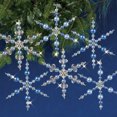 thumbnail image 2 of Solid Oak Kit Beaded Ornament Snowflakes Crystl/Bl, 2 of 2