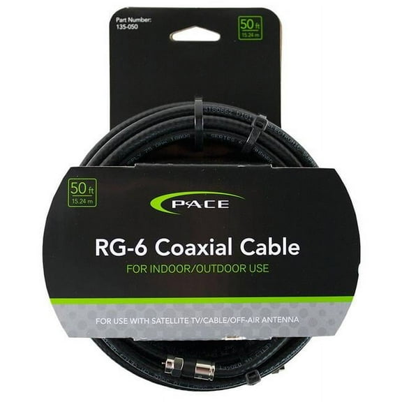 Pace 135-050 RG-6 Indoor Outdoor 50' RV Satellite TV Coaxial Cable