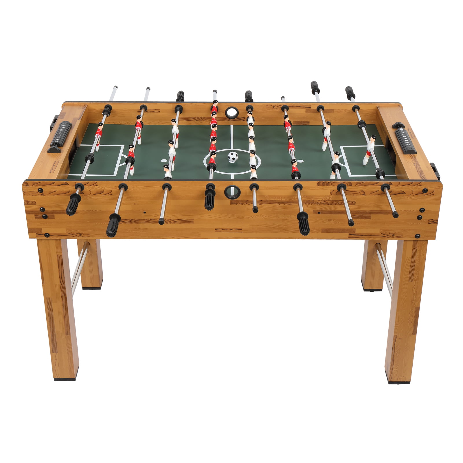 Arcade Competition Sized Football Table for Adult Kids Youth Indoor Home Game Room 2 Cup Holders Goplus 48'' Foosball Table Wooden Soccer Games Table w/ 2 Footballs 