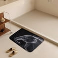 thumbnail image 6 of Elephant Printed Black Bath Rug Non-Slip Soft Microfiber Bathroom Rugs Washable Bathmat, Funny Animal Decor for Tub Shower Room Floor, 24x16 Mat, 6 of 8