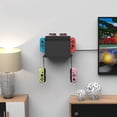 thumbnail image 2 of Support Mural pour Nintendo Switch et Kit de Support Mural en Métal OLED pour Switch avec 32 Boîtes de Rangement pour Cartes de Jeu Accessoires de Jeu, 2 of 8