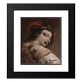 thumbnail image 2 of Giovanni Antonio Guardi 12x14 Black Modern Framed Museum Art Print Titled - Head of a Woman (C. 1739), 2 of 5