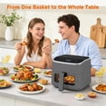 thumbnail image 3 of G-ocean 4QT Compact Air Fryer, 8 Presets Mode, Visible Window, Digital Touch Screen, 400F Temperature, Non-stick, Gray, 3 of 8