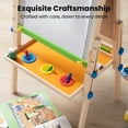 thumbnail image 4 of Tiny Land Kids Art Easel with Paper Rolls, Chalkboard & Magnetic Whiteboard for Ages 3-8, 4 of 9