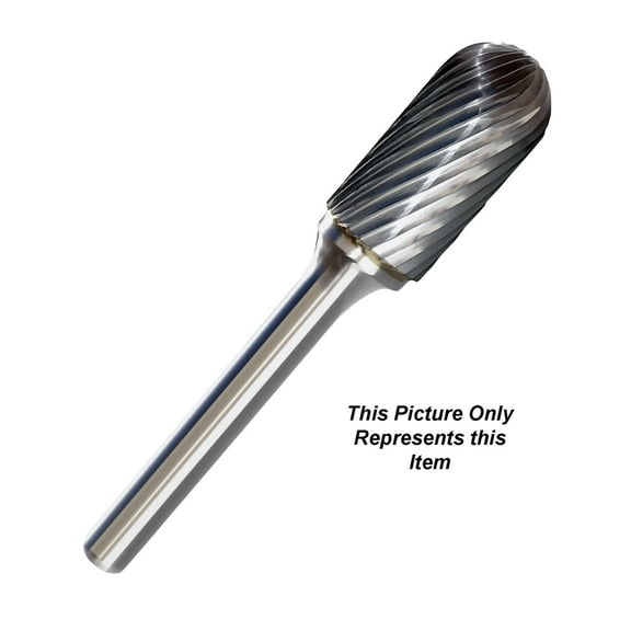SC-14 Cylinder Shape Ball 3/16" Diameter Carbide Burr Single Cut