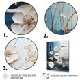 thumbnail image 3 of Designart "Liquid Ink Blossoms White and Blue V" Floral Canvas Wall Art - Traditional White Flowers Entryway Wall Art, 3 of 6