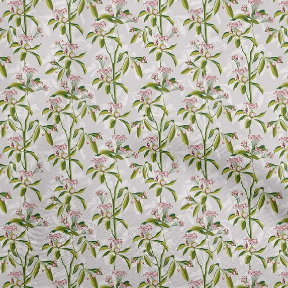 oneOone Cotton Poplin Twill Green Fabric Floral Diy Clothing Quilting Fabric Print Fabric By Yard 56 Inch Wide