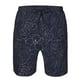 thumbnail image 3 of Balery Navy Dark Blue Traje de Baño Estilo Hawaiano para Hombre, Shorts de Secado Rápido con Bolsillos-Medium, 3 of 6