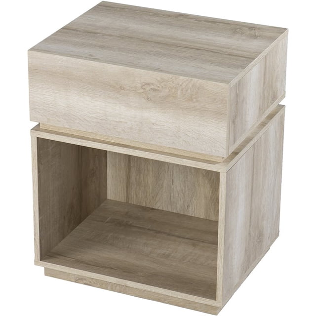SEI Meubles Mortayne Table d'Appoint en Bois en Chêne Lavé Blanc