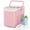Pink Handle, variant on Portable Ice Maker Countertop, 6-Minute 9-Bullet Ice Machine with Auto Clean, 26lbs Daily, Includes Basket and Scoop for Home Kitchen RV Camping in White