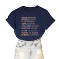 thumbnail image 7 of Inverlee Womens T Shirts Crewneck Dressy Casual Short Sleeve Tops Boho Funny Letter Print Shirts Flowy Work Tunic Blouse Tee, 7 of 7