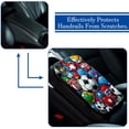 thumbnail image 5 of Football Soft Comfortable Furry Printed Car Armrest Cover 12.5x8.2 Inch Armrest Accessory, 5 of 6