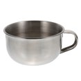 thumbnail image 1 of 1 Pc Simple Conception Bol à Raser pour Hommes Durable Bol en Acier Inoxydable (Argent), 1 of 8