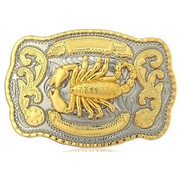 Western Scorpion Cowboy Cowgirl Rodeo Scorpio Metal Unisex Large Gold Tone Belt Buckle