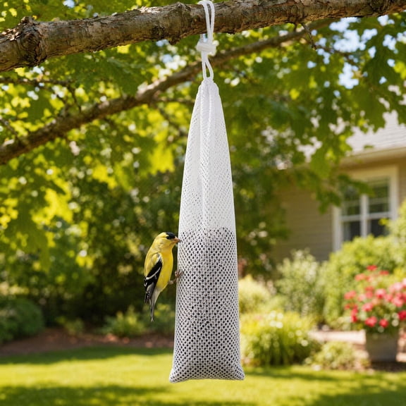 WEAIZYS 10Pcs Finch Sock Feeder Birds Feeder Bags Wild Birds Food Finch Sacks Finch Feeder for Bird Watching, Wild Bird Feeding, Backyard Use, Outdoor Bird Attractions, Garden Decor