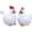 white, variant on Jiibva Resin Chicken Figurines Cartoon Hen Statue Easter Decoration Realistic Rooster Hen Ornaments Animal Sculpture for Garden Home Decoration