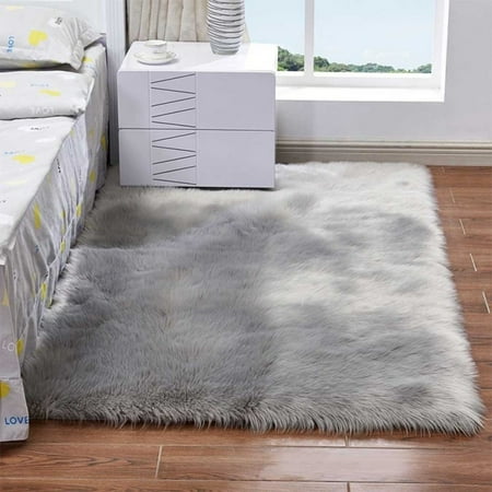 Meigar 35 X24 Faux Fur Sheepskin Area Rug Shaggy Wool Carpet Plush Mat For Bedroom Living Room Home Decor Kids Children Play Dormitory Home Decor Rug