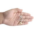 thumbnail image 6 of 10K Yellow Gold Mens Round Diamond Ship Wheel Anchor Pendant 2.10" Charm 1.20 CT, 6 of 6