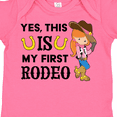 thumbnail image 4 of Inktastic Yes, This is My First Rodeo- Cowgirl in Hat and Boots Girls Baby Bodysuit, 4 of 5