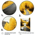 thumbnail image 3 of Designart "Yellow Forest Journey A Scenic Road IV" Landscape & Nature Floater Framed Wall Decor, 3 of 7
