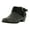Grey Black, variant on Soda Alum Womens Stylish Buckle Strap Dress Ankle Bootie