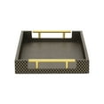 thumbnail image 4 of Contemporary Home Living Fish Scale Rectangular Serving Tray - 15.75" - Black and Gold, 4 of 9