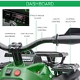 thumbnail image 4 of Green 12V Ride-On ATV Quad for Outdoor Fun – Battery Powered Four Wheeler with MP3 & Lights – Durable Design for Lawns & Driveways – 39" x 25.5", 4 of 7