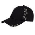 thumbnail image 1 of Hat Women‘S Korean Version of The Personality Chain Hoop Cap Baseball Cap All-Match Spring and Summer Sun Visor, 1 of 8