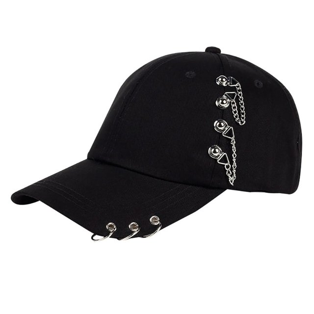 Hat Women‘S Korean Version of The Personality Chain Hoop Cap Baseball Cap All-Match Spring and Summer Sun Visor