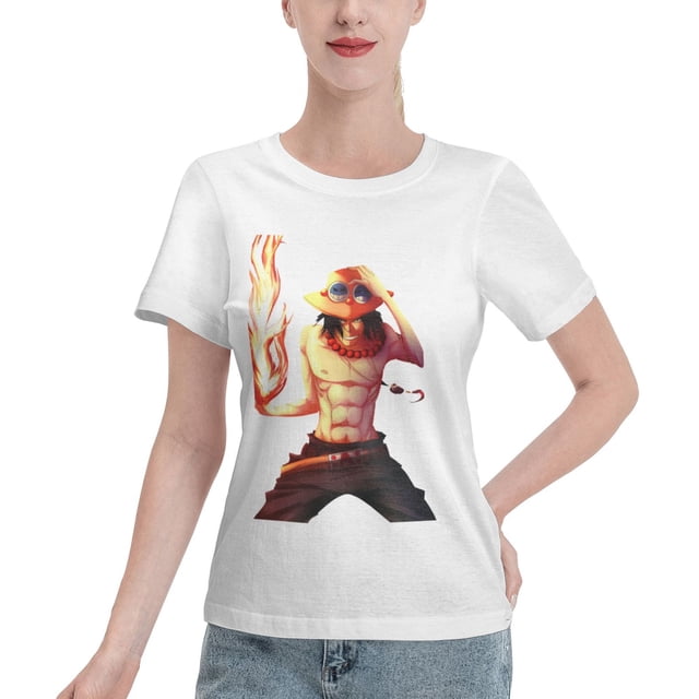 T-Shirt Basique à Manches Courtes pour Femme une Pièce Ace