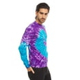 thumbnail image 2 of DARESAY Tie Dye Style Long Sleeve T-Shirt Men Women - Fun, Multi Color Tops, 2 of 2