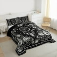 thumbnail image 3 of Homewish Female Men Boho Feather Dreamcatcher 3 Pieces Queen Comforter Set,Chic Floral Flowers Ultra Soft Bedding Sets,Retro Vintage Aesthetic Bedding Comforter Set Breathable, 3 of 8