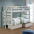 thumbnail image 2 of My Bed Now Olympus Twin-over-Twin 2-Drawer Wood Bunk Bed w/ Ladder in White, 2 of 5