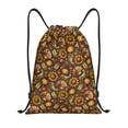 thumbnail image 1 of Saiise Chrysanthemum turkey Pattern Sports Drawstring Backpack - String Swim Gym Bag with Wet Proof Pocket for Women&Men-Medium, 1 of 6