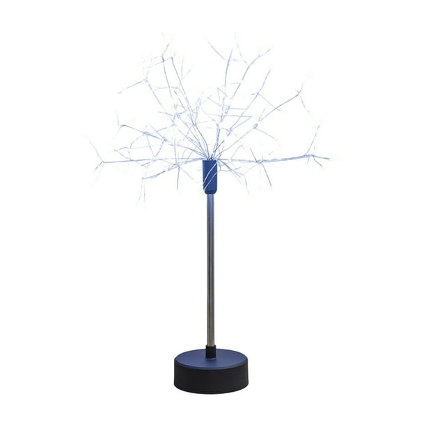 Lámpara de centro de mesa con diseño, mini luz nocturna de mesa, alimentación por USB o pilas, LED blanco cálido, para fiestas navideñas, hogar