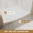 thumbnail image 6 of 60" W x 72" H Chrome Aluminum Frame Double Sliding Shower Door with 1/4" (6mm) Nano-Coated Clear Tempered Glass and Dual Stainless Steel Handles, 6 of 9