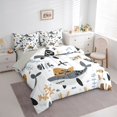 thumbnail image 2 of Feelyou Whale Shark Sea Animal Bedding Comforter Set for Kids Boys Girls, Ocean Coral Wildlife Full Bedding Set, Grey White, Grey Reversible, 7pcs, 2 of 7