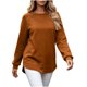 thumbnail image 4 of Neewe Women's Plain Casual Long sleeves Sweatshirt Tops Basic Loose Fit Lightweight Tunic Pullover, 4 of 7