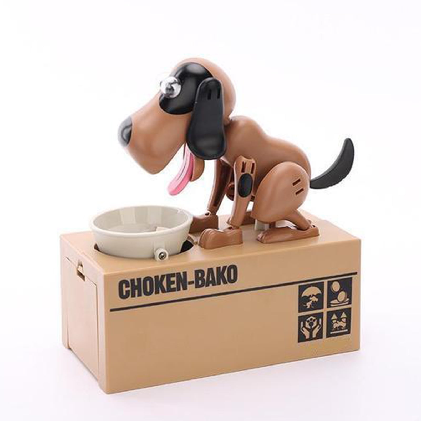 Dog Piggy Bank Black Saving Box,Counting Coin Money Bank,Coin Sorters for Kids Eat Money Dog Piggy Bank Puppy Money Saving Box Hungry Dog Piggy Bank Cute Automatic Stealing Coin Bank
