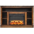thumbnail image 3 of Cambridge Seville 47'' Freestanding Electric Fireplace with Enhanced Log Insert | Remote | Walnut Mantel | For Rooms up to 210 Sq.Ft. | Storage | Adjustable Heat Settings | Timer, 3 of 5