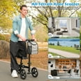 thumbnail image 5 of COSYWILL Steerable Knee Scooter,Knee Walker Scooter for Adults with 10" Front Wheels,Foldable Knee Scooter for Foot Surgery Crutches Alternative,Black, 5 of 8