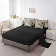 thumbnail image 5 of Castle Fairy Wildlife Bear King Bedding 7pcs for Teens,Abstract Vintage Camo Animal King Bed in a Bag,Olive Khaki Cream,Black Reversible, 5 of 7