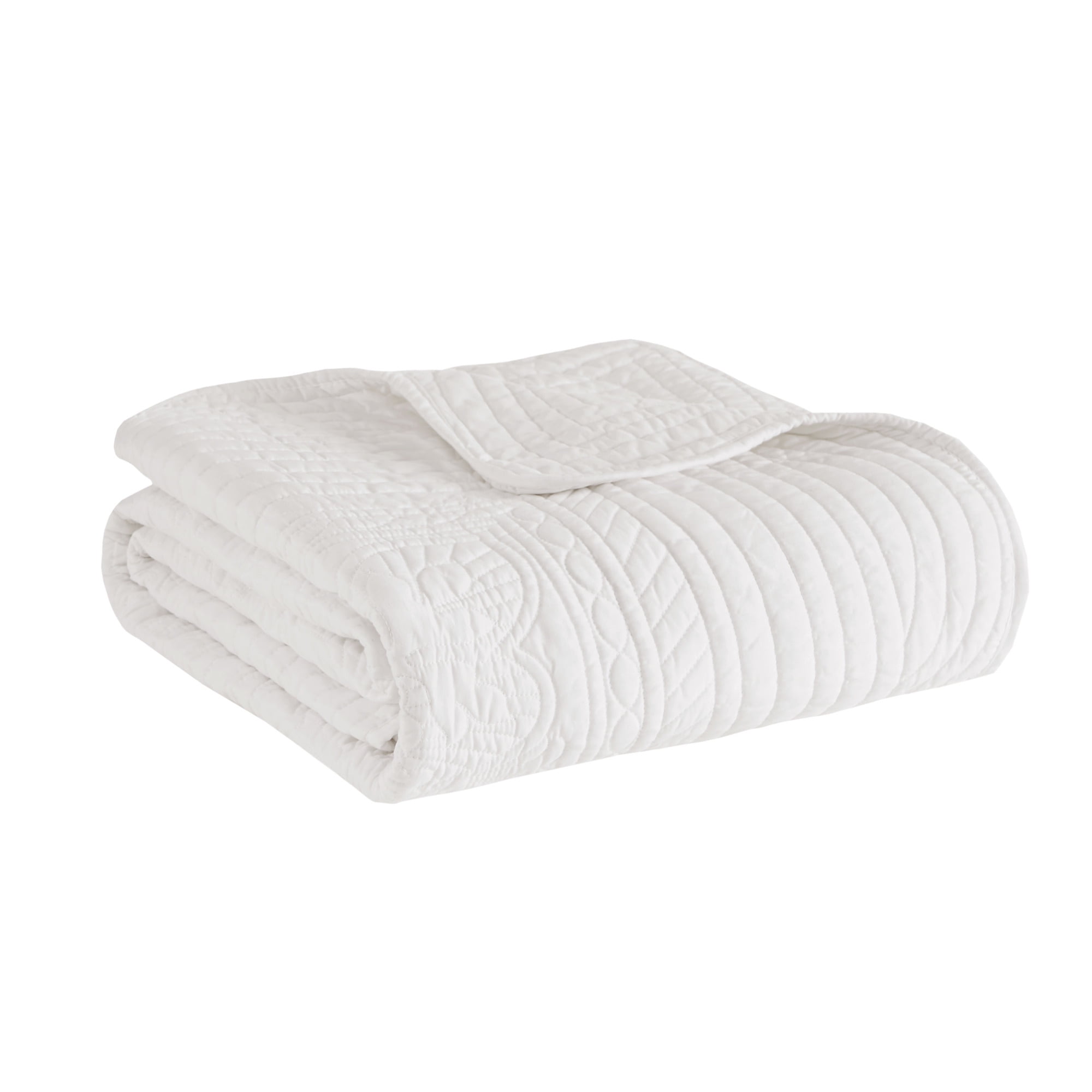 Home Essence Marino Oversized Quilted Throw with Scalloped Edges