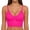 Hot Pink#79, variant on Women's Lace Padded Bralette Plunge Wireless Longline Bra Breathable Everyday Bras Hot Pink Free Size
