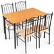 thumbnail image 2 of Juego de Mesa de Cocina Costway con 4 Sillas Estructura de Metal Natural y Negro, 2 of 10