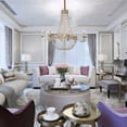 thumbnail image 4 of AFANQI Vintage Pendant Lighting Crystal Chandelier Lighting Fixtures 6 Lights,Ceiling Light Fixture for Living Room Bedroom Restaurant Porch Hallway, 4 of 8