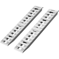 Albott 60" x 12" Aluminum Trailer Ramps, 6000 LBS Total Capacity Loading Ramps with U-Shaped Buckle and Hook Ends, 1 Pair for ATV, UTV, Tractors, Motorcycles, Lawnmowers, Trucks