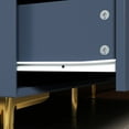 thumbnail image 5 of OxyLife Modern Wooden Double Dresser Chest with 6 Drawer for Closet Hallway Bedroom, Navy, 5 of 7