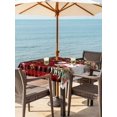thumbnail image 2 of Outdoor Tablecloth with Umbrella Hole and Zipper, Christmas Snowman Square Table Cloth 60x60 Inch Waterproof Tablecloth, Xmas Snowflake Elk Tree Balls Red Plaid Picnic Table Cover for Patio Camping, 2 of 7